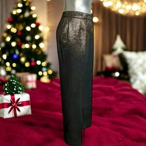 🆕Anne Klein Jaquard  Metallic Crop Pants